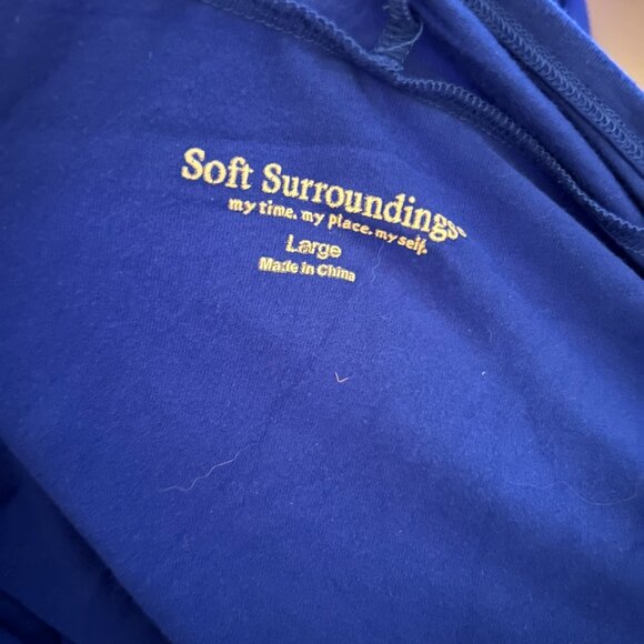 EUC Soft Surroundings Mykonos Tank & Royal Blue Metallic Duster Cardigan Set L - Picture 14 of 16